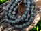Teal Blue Pompeii Round Beads (24" Strand) Indonesian Glass Beads